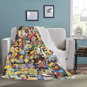 Simpsons Family Throw Blanket Gifts
