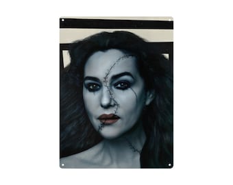 Monica Bellucci Metal Tin Sign Home Decoration Birthday Gifts Halloween