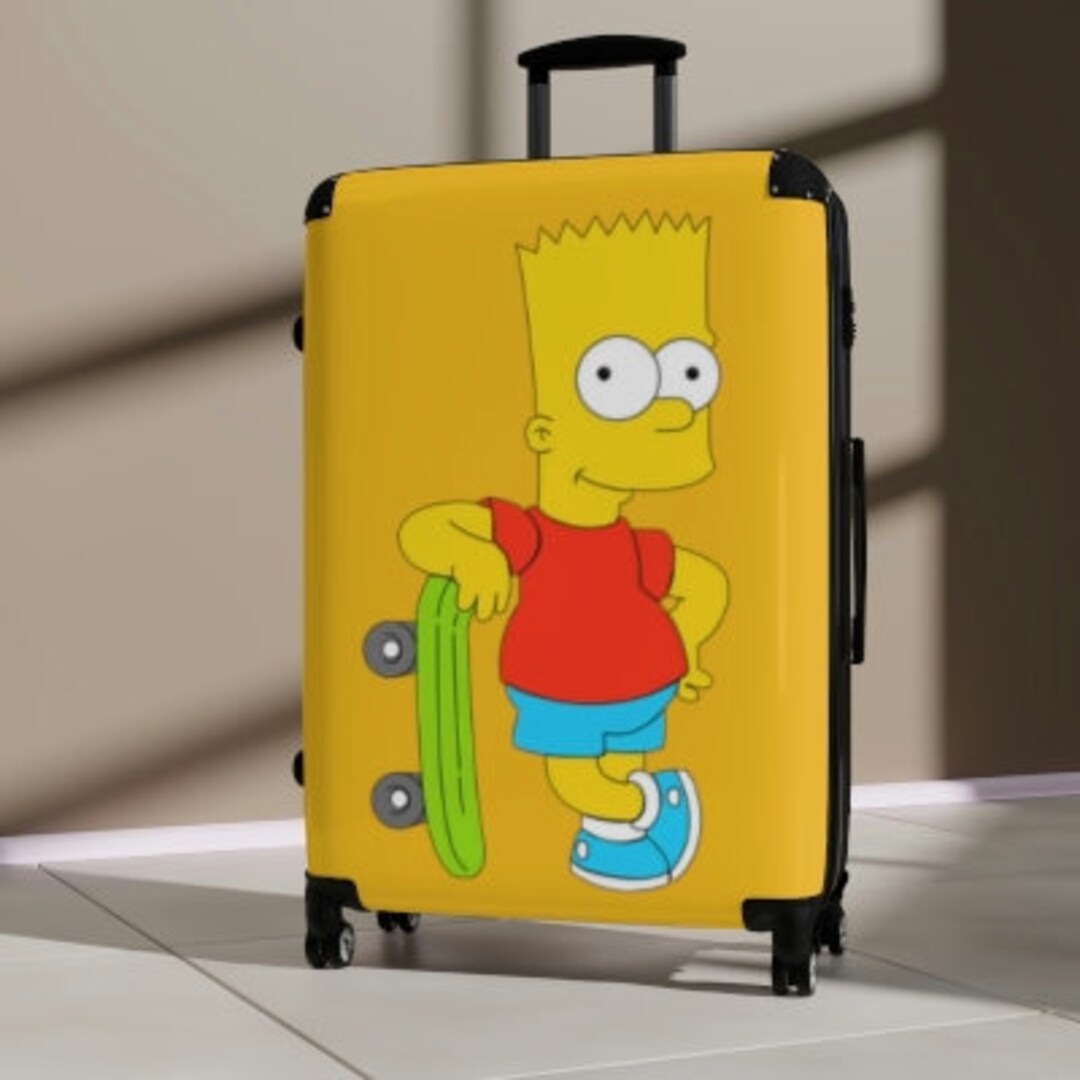Bart Simpson Luggage Suitcase Travelling Gifts Etsy