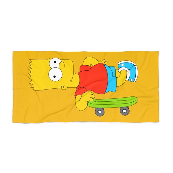 Bart Simpson Beach Towel - Etsy