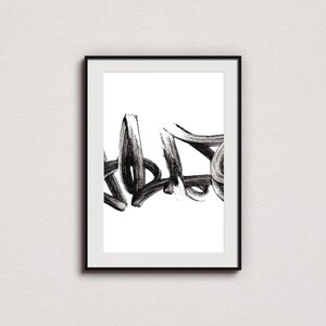 Minimal Abstract Hypebeast Black and White Art Print, Digital Download, Dark Gothic Wall Art, Graffiti Wall Art, NYC Street Art, Fashion.