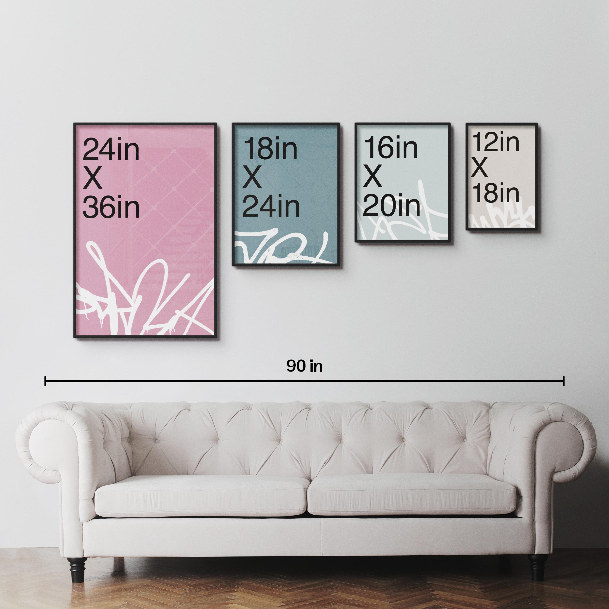 KAWS Graffiti Art Print Set: Black & White NYC Street Art (digital