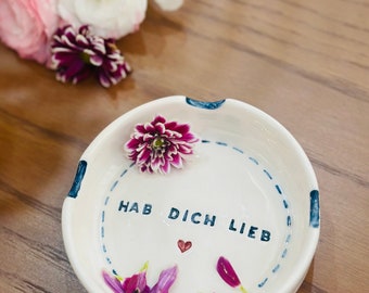 Hand-Painted Ceramic Ashtray: Custom Message Home Decor Accessory
