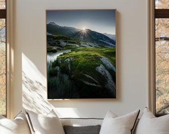 Poster Sunset in alpine splendor