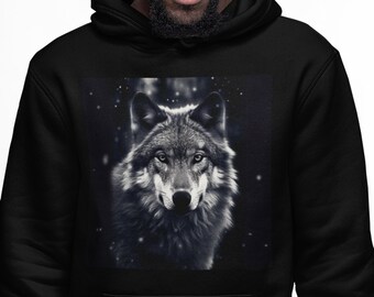 Wolf hoodie, Wolve sweatshirt, Wolve hoodie , Wolf graphics Shirt, Wolf spirit animal , Camping outdoor gear, Wolf lover gift