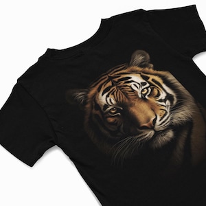 Tiger T-Shirt Raubkatze Herrenbekleidung Tierliebhaber Grafikshirt Tiger Liebhaber Geschenk Artenschutz T-Shirt