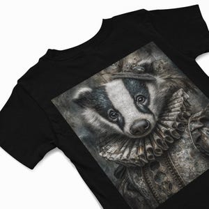 Quirky Badger t shirt cosy wildlife themed outfit animal apparel forest critter wildlife lover tee cottagecore shirt Badger apparel gift