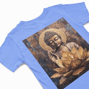 Buddha t shirt, Spiritual tee, Buddhist apparel, Zen inspired gift Buddhism lover gift, Indian tee, hippie shirt Yoga accessories gift