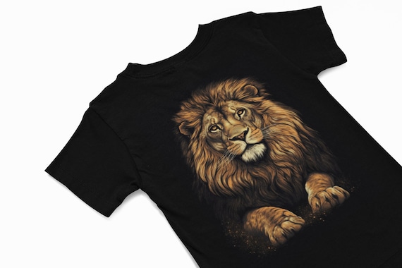 Lion T-shirt, Abstract Lion Graphic Tee, Spirit Animal T