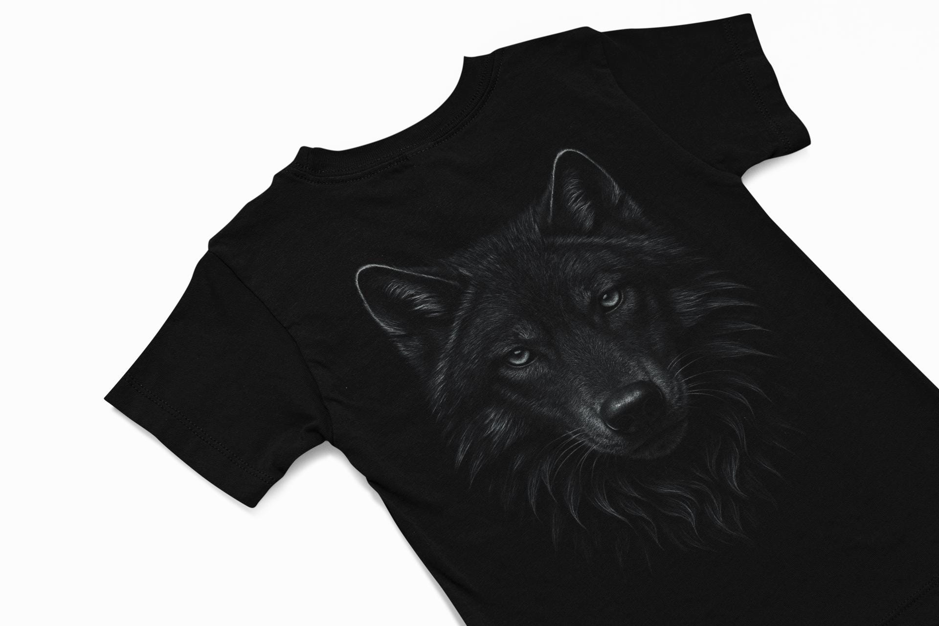 T-shirt Homme Wolf Medallion Gamer - 100% Coton, Coupe Regular Fit - Tailles Jusqu'au 4XL