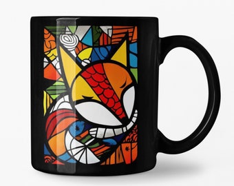 Tasse à café Fox, tasse en céramique personnalisée, cadeau d’amant de renard, idée de cadeau de femme de petite amie, tasse Cottagecore, tasse de femme drôle, tasse de travail, cadeau de nouveauté