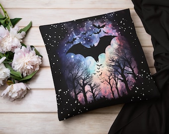 Gothic Vampire Bat cushion pillow cover Halloween cushion case Gothic home decor, Vampire lover gift, Witchy themed decor, Wiccan decor gift