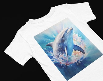 Dolphin T-Shirt, Ocean animal Tee's, Sea Creatures t shirt , Animal Lovers Graphic T Shirt, Dolphin lover gift, Dolphin art graphic Tee
