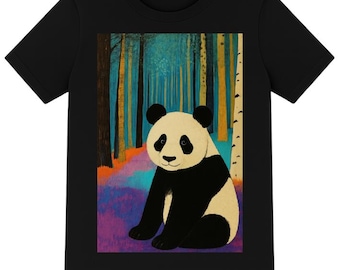 Cute Panda Shirt Cozy Autumn Wildlife Tee Woodland Animal Graphic for Nature Lover Gift Rustic Fall vibes T-Shirt Asian wildlife enthusiast
