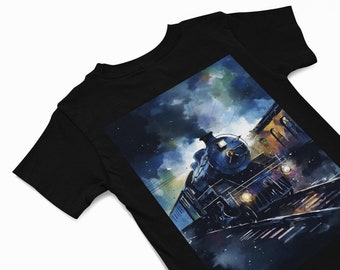 T-shirt Orient Express Train, tee-shirt graphique Steam Train, chemise de train colorée, tee-shirt de train, chemise d’observateur de train, cadeau d’amant de train de locomotive