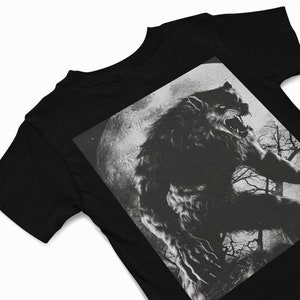 Werewolf themed T-Shirt, Lycanthrope t shirt, Horror Movie Tee, Wolf Tee, cryptozoology Themed, Werewolves Lover Gift, Wolf Lover Gift