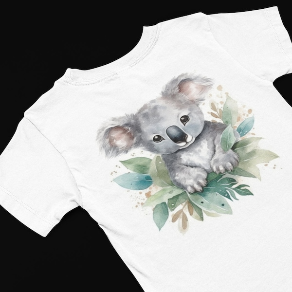 T-shirt bébé ours koala, t-shirt koala pour enfant, t-shirt animal pour enfant, t-shirt animal mignon, t-shirt animal garçon et fille, t-shirt enfant, t-shirt enfant