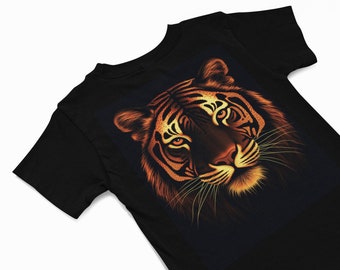 Neon Tiger T-Shirt, Big Cat Tee, Wildlife Apparel, animal T shirt , Animal Lovers Graphic T Shirt, Tiger lover gift, African animal shirt