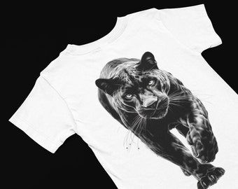 Vintage 90s Human-i-tees Black Panther T-shirt Size XL Big Face