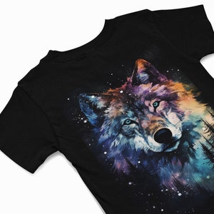 Wolf T-Shirt, Wolve Tee, Wolf graphics T-Shirt, Goth t shirt, Wolf spirit animal, Camping t shirt, wiccan t shirt for dad