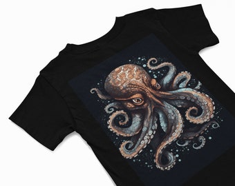 Octopus T-Shirt, Ocean animal Tee's, Sea Creatures t shirt , Animal Lovers Graphic T Shirt, Octopi lover gift, Octopus graphics Tee