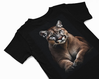 Puma T-Shirt, Big Cat shirt, Mountain lion Tee, animal T shirt , Animal Lovers Graphic T Shirt, Cougar lover gift, Cat lover gift