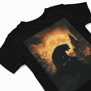 Werewolf Silhouette T-Shirt Lycanthrope t shirt Werewolve horror Movie Tee Wolf Tee, Gothic T shirt, Werewolves Lover Gift, Wolf Lover Gift