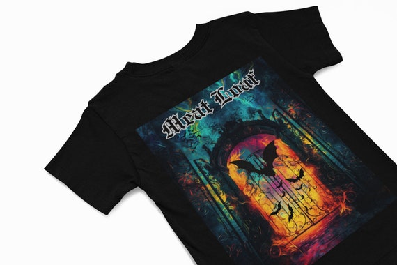 Meat loaf t shirt, Bat out of Hell t shirt, Gates of Hell Tee, Music T-Shirts, Gothic tee, Biker t shirts, Goth T shirt, Rocker t shirt