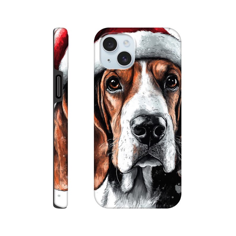 Beagle Dog Christmas Phone Case, Dog Lover Gift, Yule Holiday Case