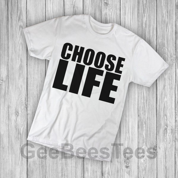 HotScamp Maglietta Donna Choose Life 80s - T-Shirt Vintage, Cotone Premium 200 Gsm, Stampa Professionale