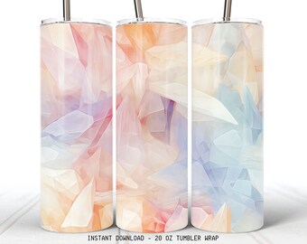 BOHO CRYSTAL 20 oz Skinny Tumbler Sublimation design Digital PNG Straight Wrap Celestial Tumbler Wrap Dreamy Witchy Pastel Tumbler