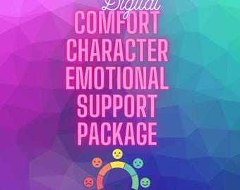 Comfort Character Mental Health Emotional Support Package Digital Download