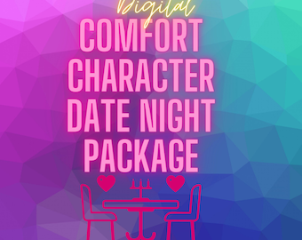 Paquete de cartas para citas románticas con personajes de Comfort