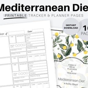Printable Planner for Mediterranean Diet