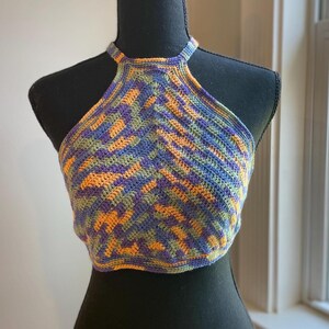 Summer Crop Top, Crochet, One of a kind, Handmade Top.