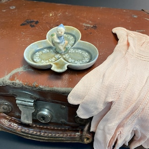 Vintage Wade Irish Shamrock Dish con cerámica irlandesa Pixie Dish Porcelana irlandesa