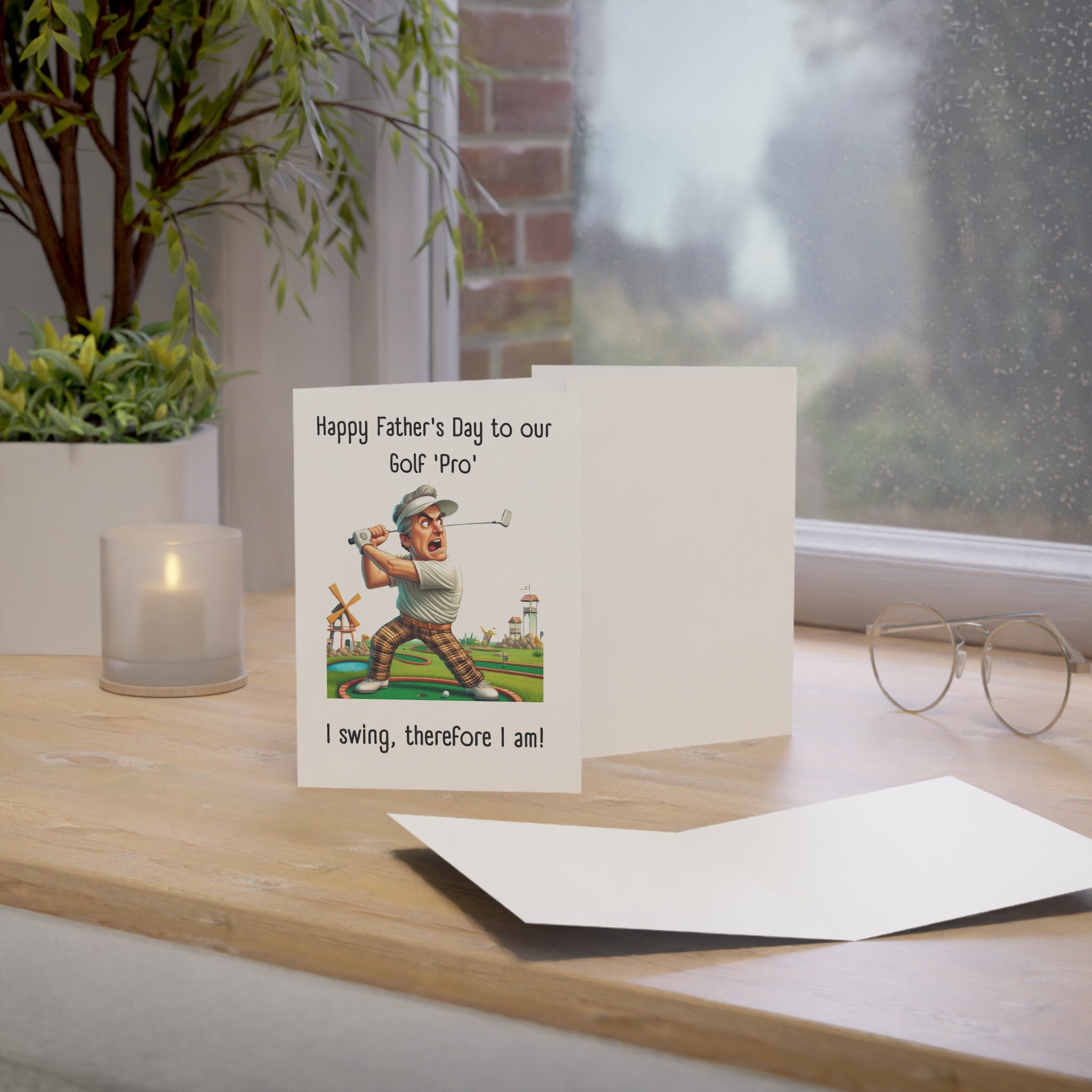 Happy Father's Day Golf Pro Card Funny Golf Themed Greeting Card for ...
