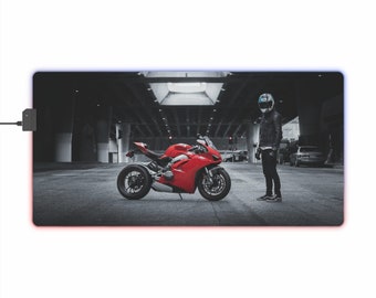 Ducati Panigale V4 RGB LED Gaming Mouse Pad | Precision and Style