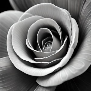 May include: A close-up of a single, white rose in full bloom. The petals are soft and delicate, with a subtle texture. The rose is in focus, while the background is blurred.