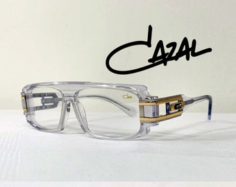 CAZAL Eyeglasses Full Crystal Gold Frame Luxury Vintage Premium Eyewear