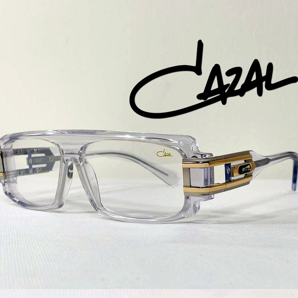 CAZAL Eyeglasses Full Crystal Gold Frame Luxury Vintage Premium Eyewear