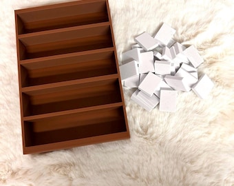 3D Printed Mini Bookshelf with 30 Blank Books - Booktok Style