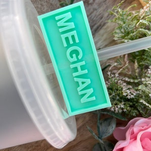 Topper in paglia con nome personalizzato