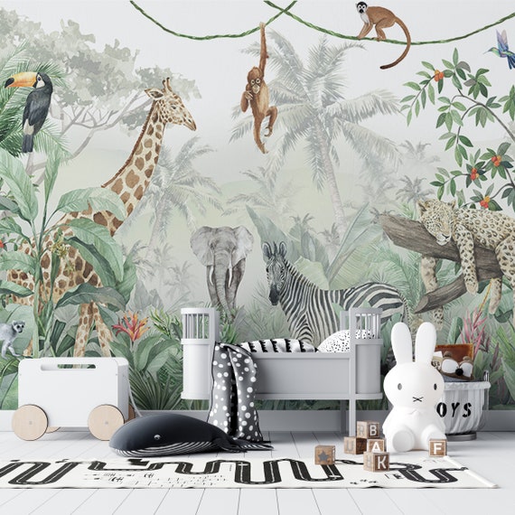Animal theme kids room sale