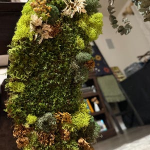 One-of-a-Kind Moss Art Mirror | Real Preserved Moss Wall Art | Custom Mirror Decor | Boho Natural Mirror | Handmade Moss Mirror