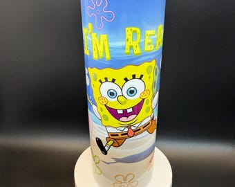 Nostalgic Cartoon Style Tumbler- SpongeBob inspired tumbler
