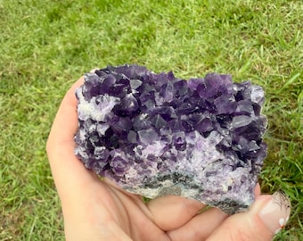 Amethyst Cluster: Deep Purple and Lavender  Crystal Specimen, Home Decor