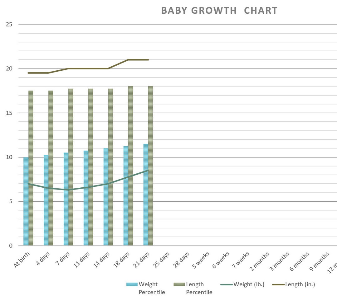 My Babies Growth Chart Excel Template Etsy