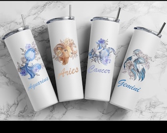 Zodiac Sign, Tumbler, 20oz, Stainless steel, sublimation tumbler personalized print