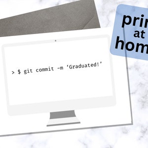 Cartão de Graduação Digital | Graduado em Programação | Git | Graduado em Ciência da Computação